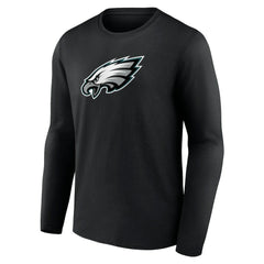 Philadelphia Eagles Primary Team Logo Long Sleeve T-Shirt - Black - NFL