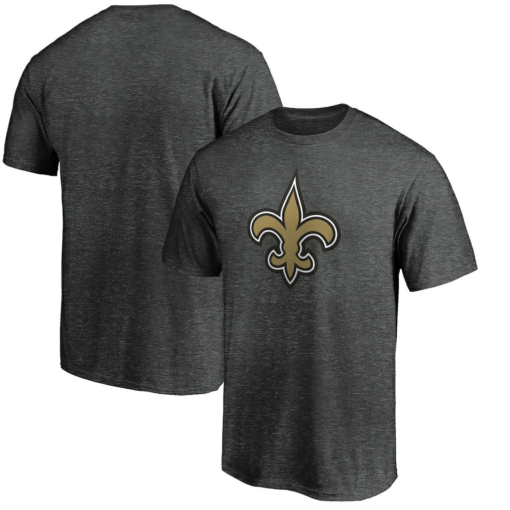New Orleans Saints Primary Logo T-Shirt - Heather Charcoal - Fanatics