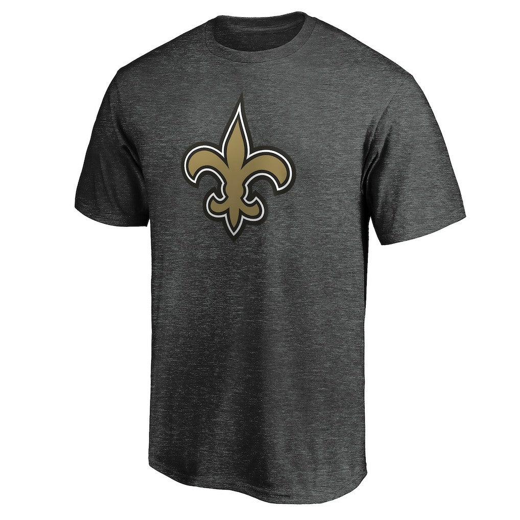 New Orleans Saints Primary Logo T-Shirt - Heather Charcoal - Fanatics