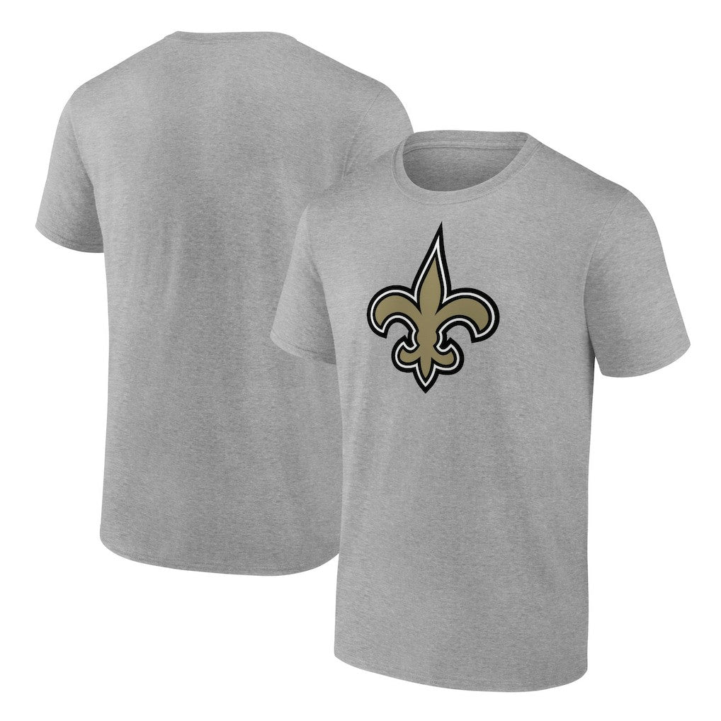 New Orleans Saints Primary Logo T-Shirt - Heather Gray - Fanatics