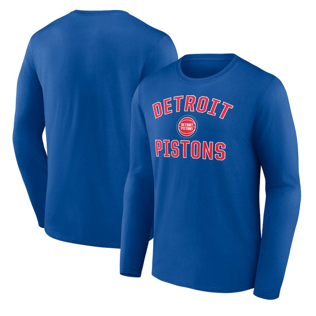 Detroit Pistons Victory Arch Team Long Sleeve T-Shirt Royal