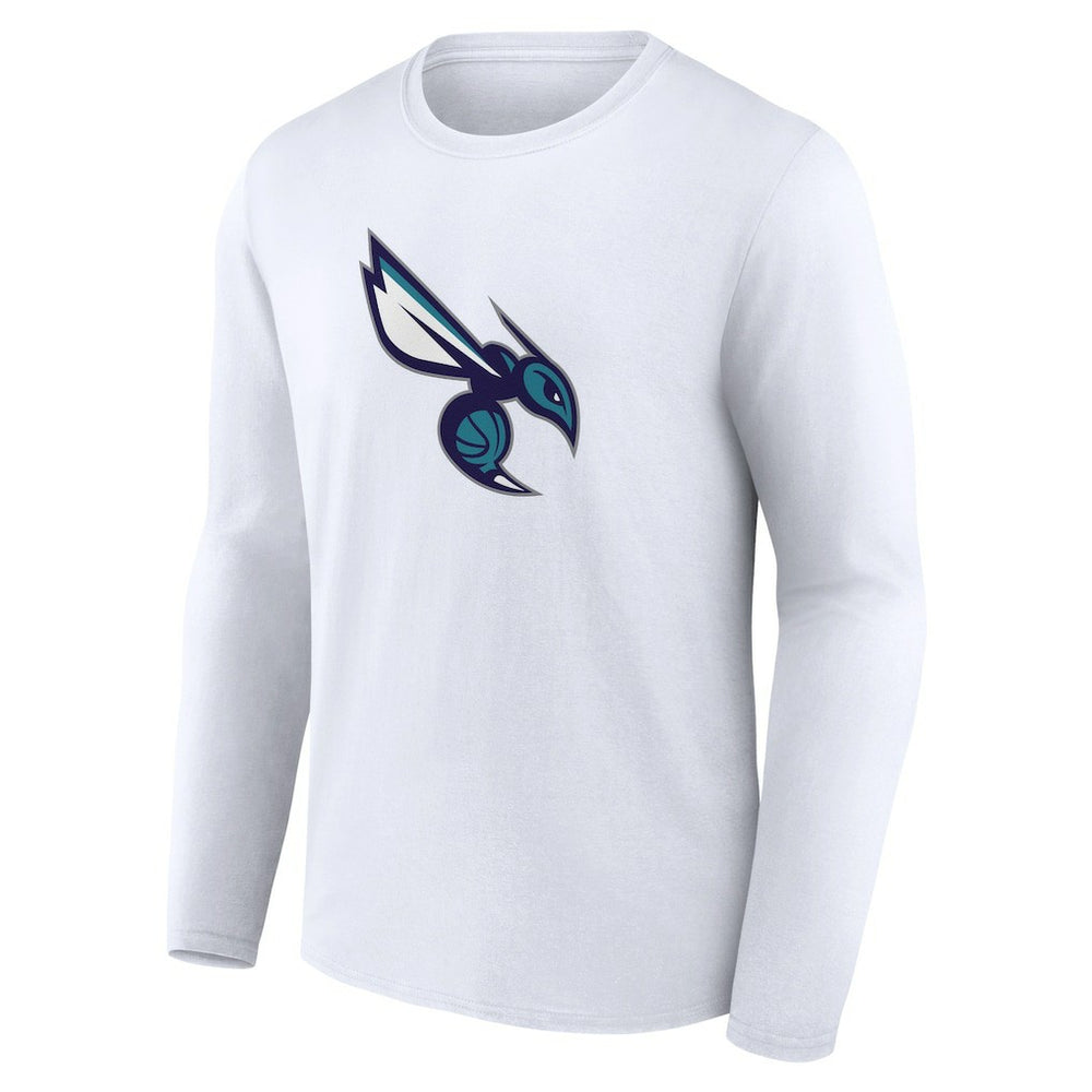 Charlotte Hornets Alternate Logo Long Sleeve T-Shirt White