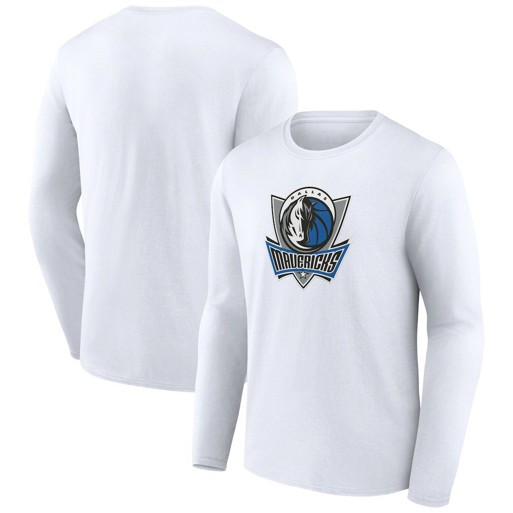 Dallas Mavericks Alternate Logo Long Sleeve T-Shirt White