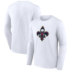 New Orleans Pelicans Alternate Logo Long Sleeve T-Shirt White
