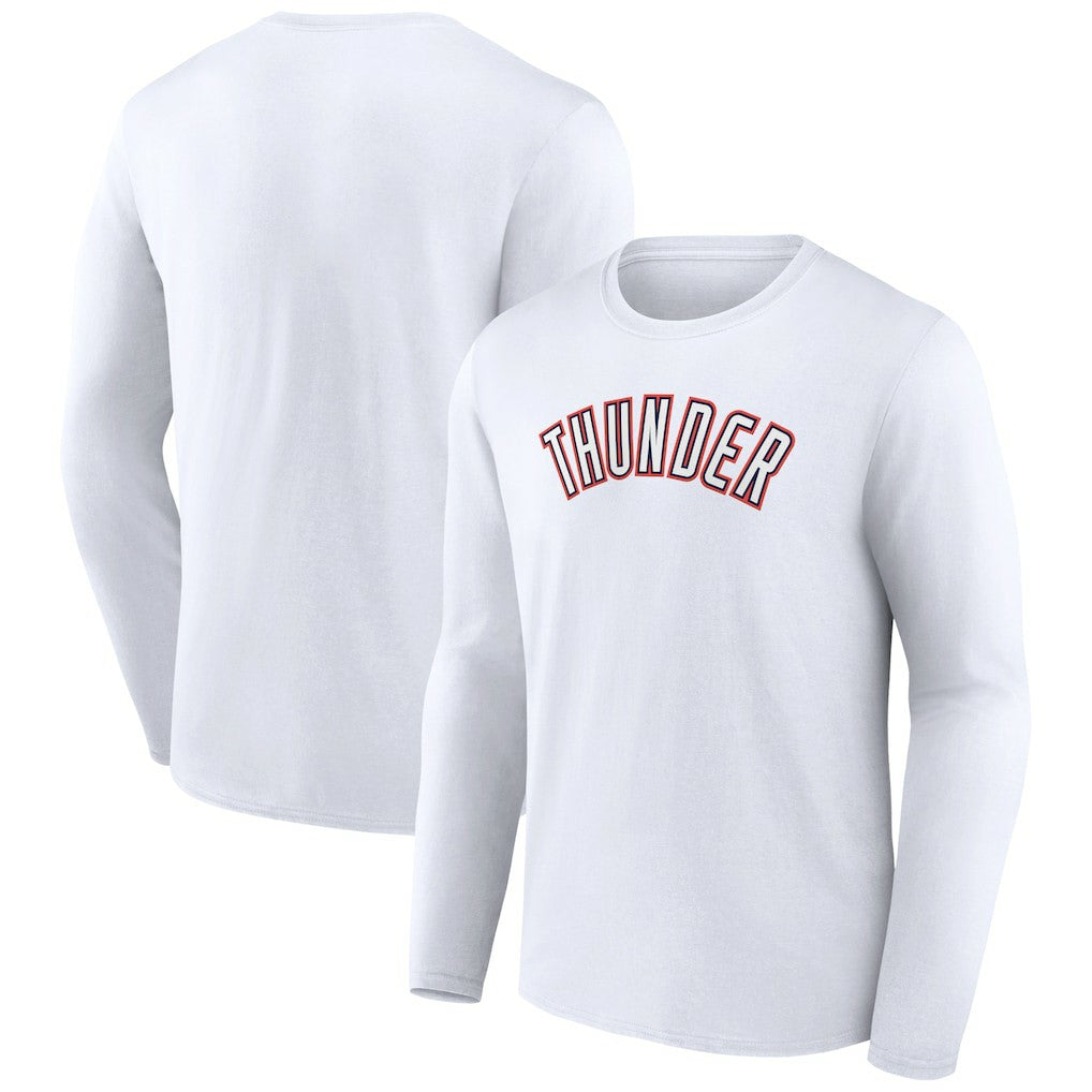 Oklahoma City Thunder Alternate Logo Long Sleeve T-Shirt White