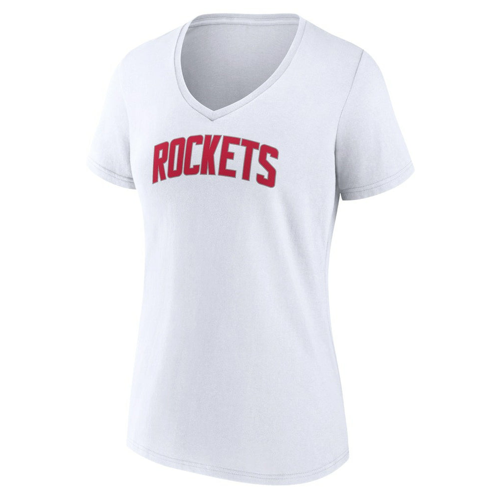 Houston Rockets Women's Alternate Logo V-Neck T-Shirt White