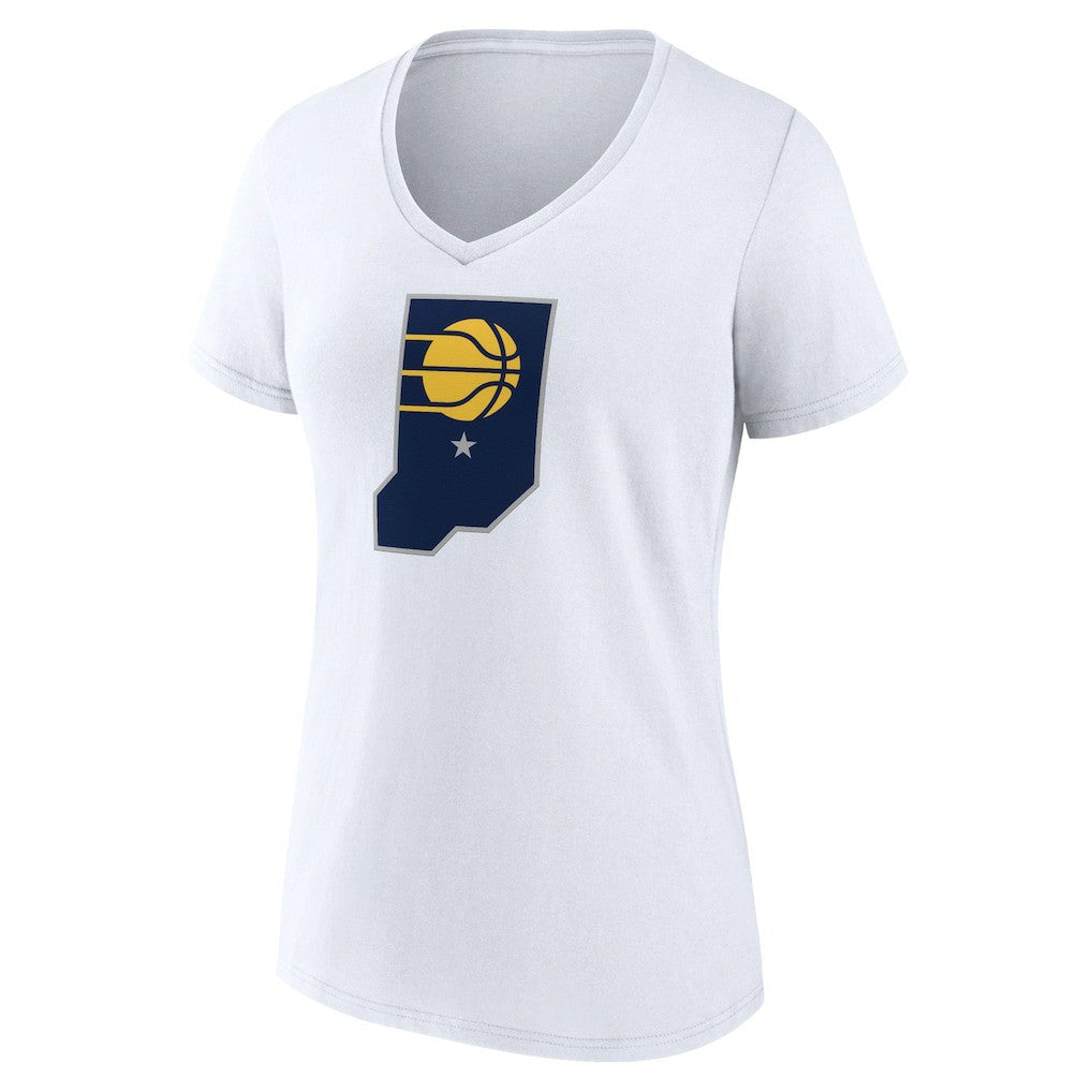 Indiana Pacers Women's Alternate Logo V-Neck T-Shirt White