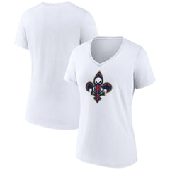 New Orleans Pelicans Women's Alternate Logo V-Neck T-Shirt White