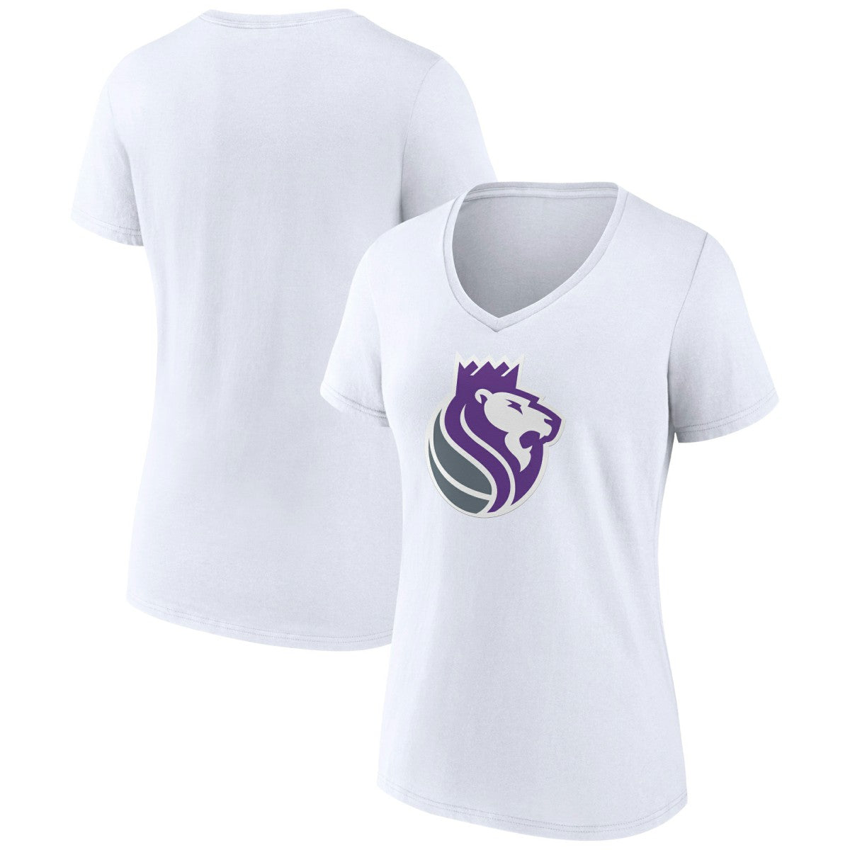 Sacramento Kings Women's Alternate Logo V-Neck T-Shirt White