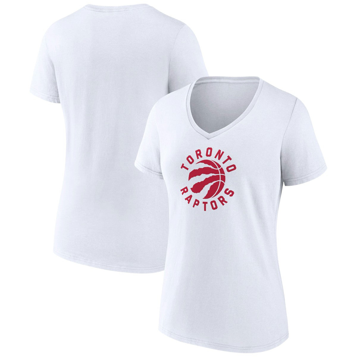 Toronto Raptors Women's Alternate Logo V-Neck T-Shirt White