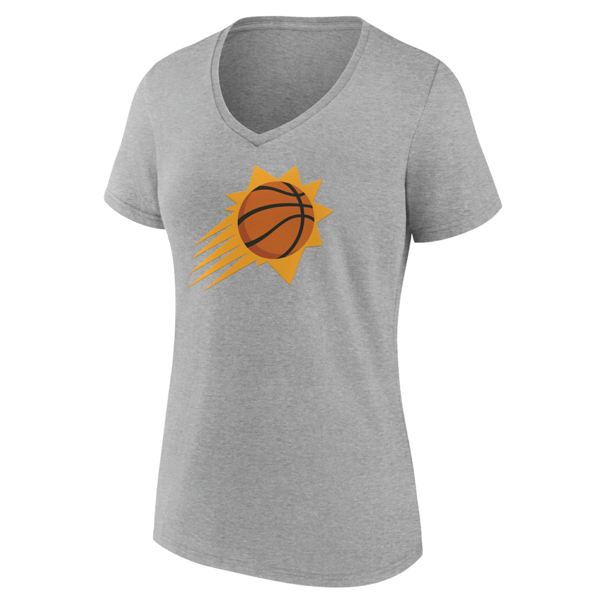 Phoenix Suns Women's Alternate Logo V-Neck T-Shirt Heather Gray