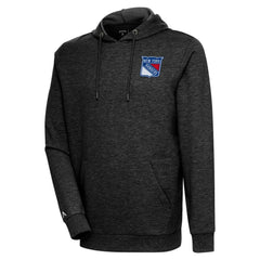 New York Rangers Antigua Action Chenille Pullover Hoodie - Heather Black | NHL on sale