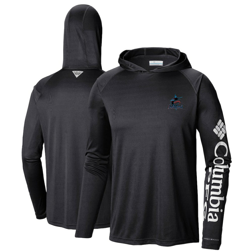 Miami Marlins Columbia Terminal Tackle Long Sleeve Hoodie T-Shirt for sale