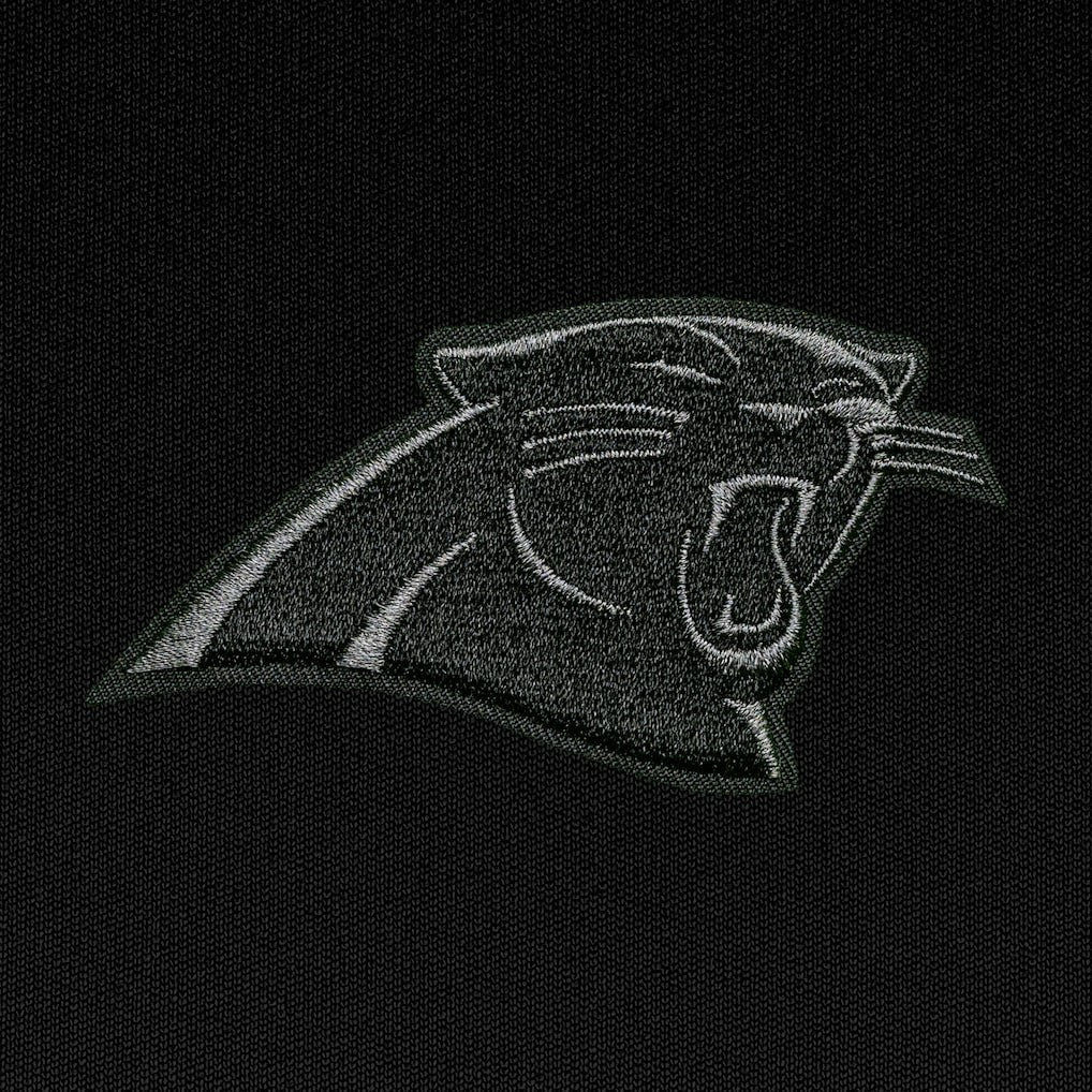 Carolina Panthers Antigua Tonal Logo Generation Quarter-Zip Pullover Top - Black - NFL