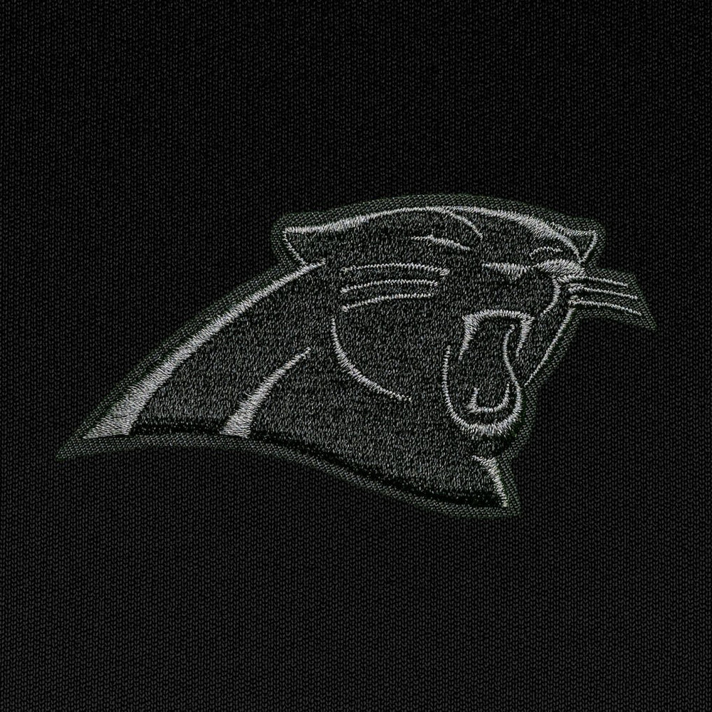 Carolina Panthers Antigua Tonal Logo Generation Quarter-Zip Pullover Top - Black - NFL