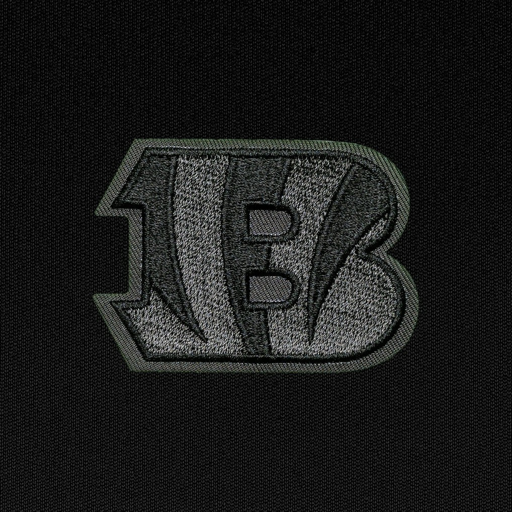 Cincinnati Bengals Antigua Tonal Logo Generation Quarter-Zip Pullover Top - Black - NFL