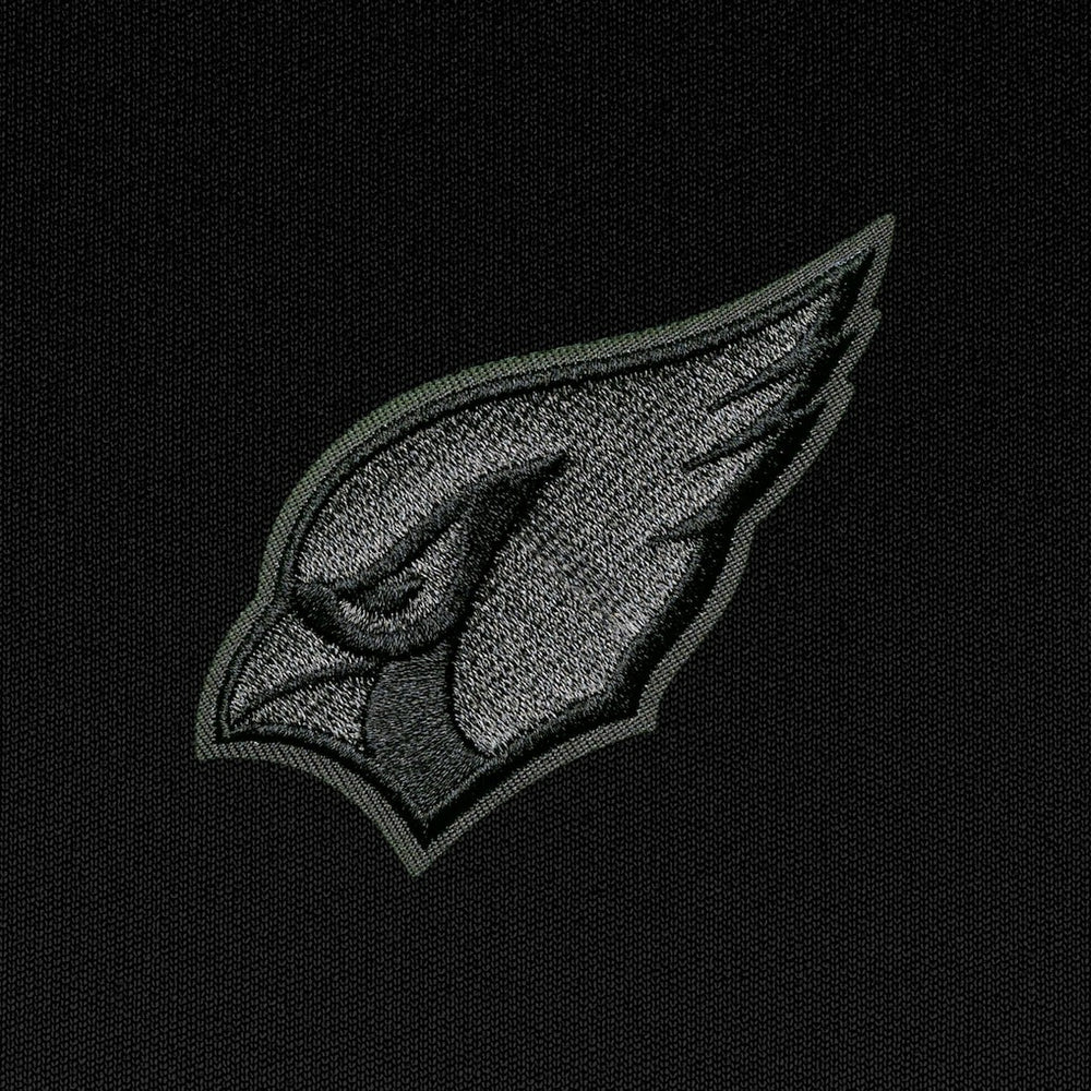 Arizona Cardinals Antigua Tonal Logo Tribute Quarter-Zip Pullover Top - Black - NFL