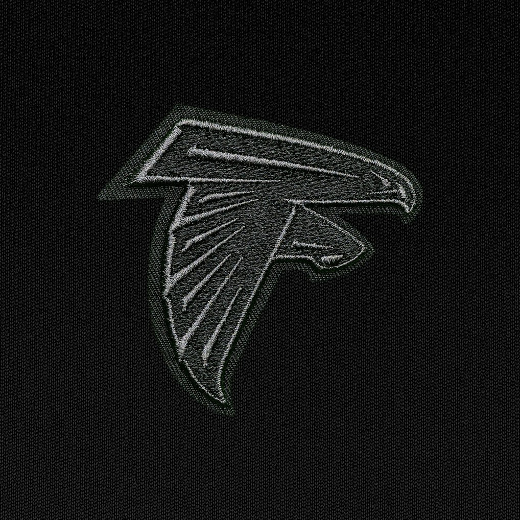 Atlanta Falcons Antigua Tonal Logo Tribute Quarter-Zip Pullover Top - Black - NFL