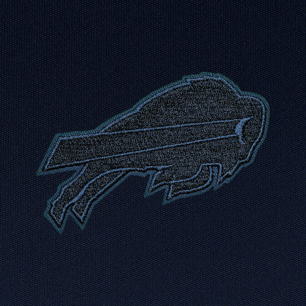 Buffalo Bills Antigua Tonal Logo Tribute Quarter-Zip Pullover Top - Navy - NFL