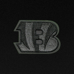 Cincinnati Bengals Antigua Tonal Logo Tribute Quarter-Zip Pullover Top - Black - NFL