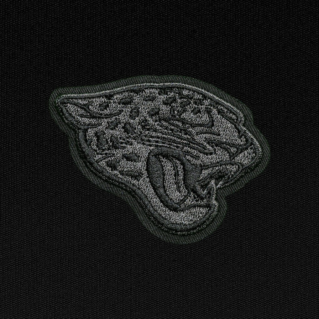 Jacksonville Jaguars Antigua Tonal Logo Tribute Quarter-Zip Pullover Top - Black - NFL