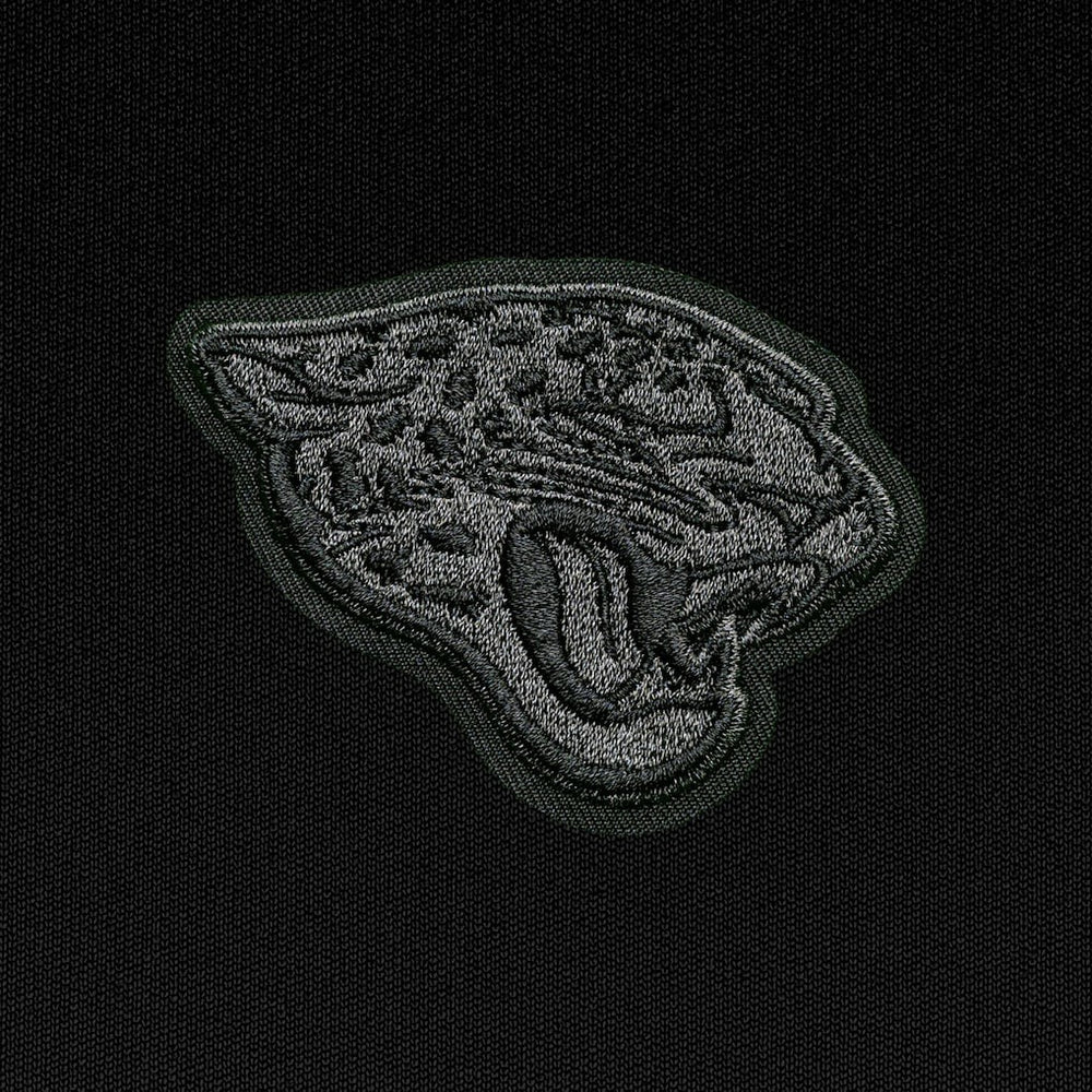 Jacksonville Jaguars Antigua Tonal Logo Tribute Quarter-Zip Pullover Top - Black - NFL