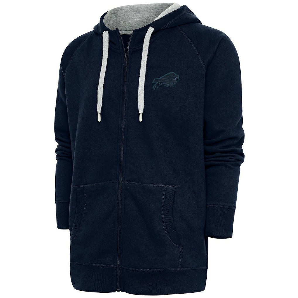 Buffalo Bills Antigua Tonal Logo Victory Full-Zip Hoodie - Navy - NFL