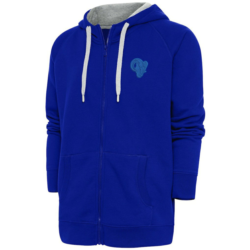 Los Angeles Rams Antigua Tonal Logo Victory Full-Zip Hoodie - Royal - NFL