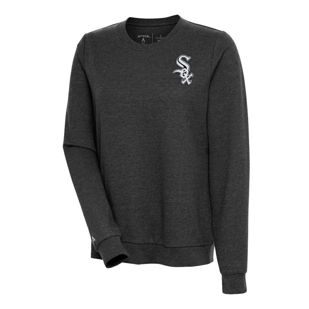 Chicago White Sox Antigua Women's Action Crewneck Pullover Sweatshirt Outlet