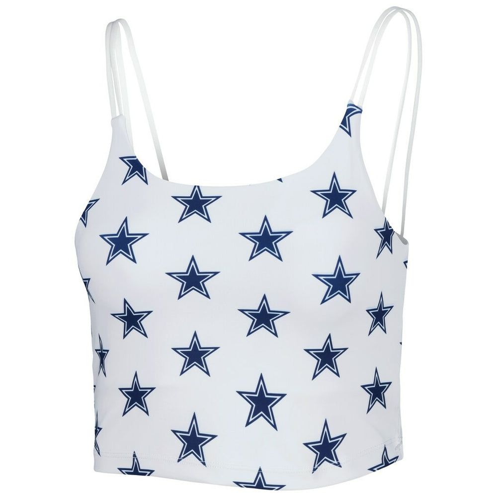 Dallas Cowboys Women's Countess Allover Print Sleeveless Cami Tank Top - White - NFL