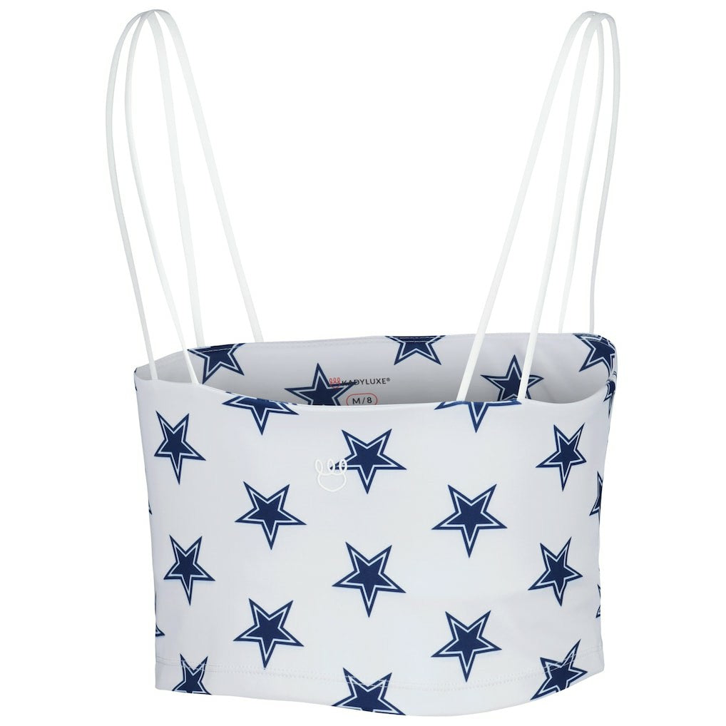 Dallas Cowboys Women's Countess Allover Print Sleeveless Cami Tank Top - White - NFL