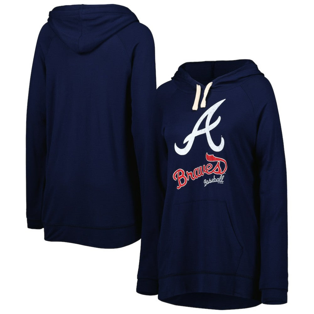 Atlanta Braves Touch Women's Pre-Game Raglan Pullover Hoodie Outlet