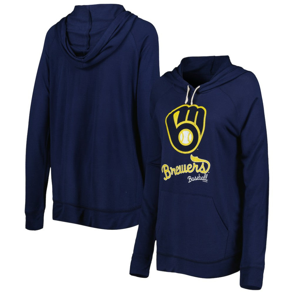 Milwaukee Brewers Touch Women's Pre-Game Raglan Pullover Hoodie Sale