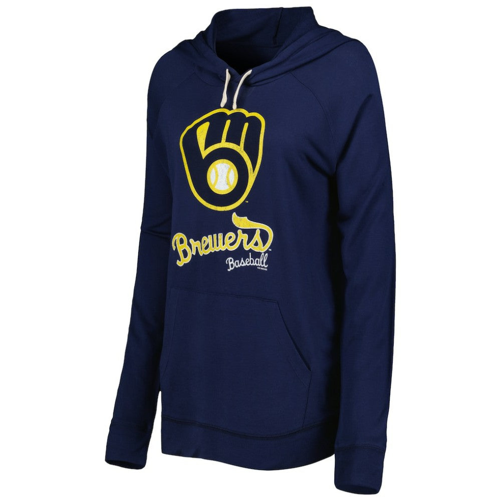 Milwaukee Brewers Touch Women's Pre-Game Raglan Pullover Hoodie Sale