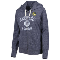 Milwaukee Brewers Touch Women's Training Camp Tri-Blend Lightweight Full-Zip Hoodie Near Me