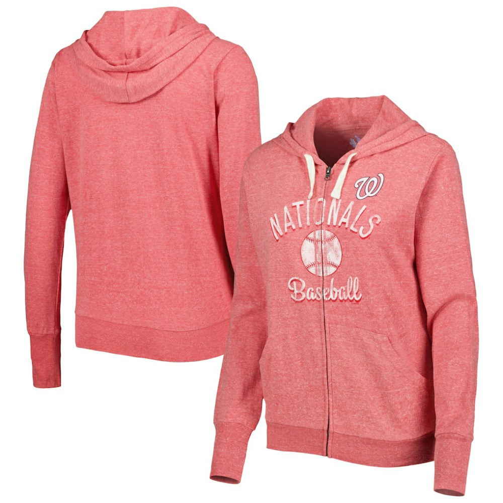Washington Nationals Touch Women's Training Camp Tri-Blend Lightweight Full-Zip Hoodie Sale