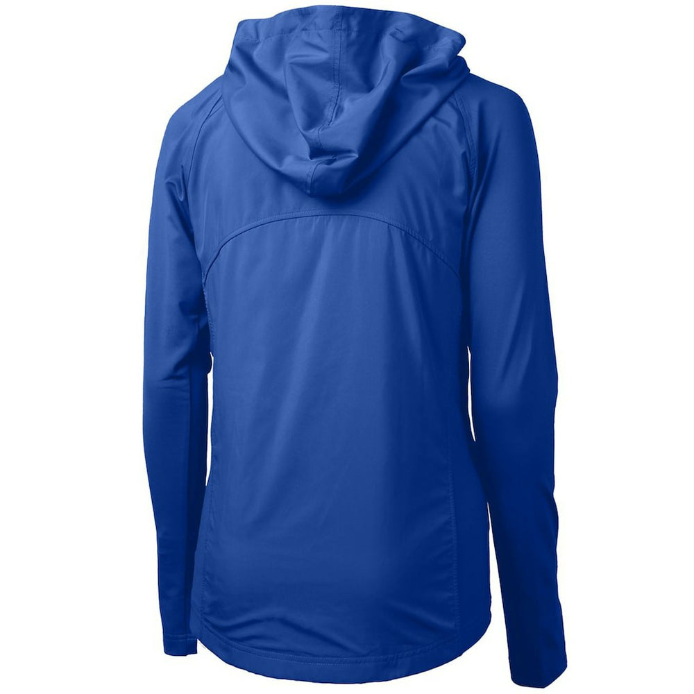 Seattle Seahawks Cutter & Buck Women's Throwback Logo Adapt Eco Knit Hybrid Recycled Full-Zip Hoodie - Royal - NFL