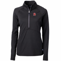 Tampa Bay Buccaneers Cutter & Buck Women's Throwback Logo Adapt Eco Knit Stretch Recycled Half-Zip Pullover Top - Black - NFL