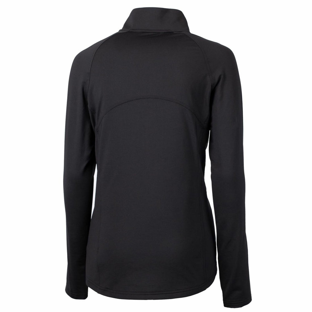 Tampa Bay Buccaneers Cutter & Buck Women's Throwback Logo Adapt Eco Knit Stretch Recycled Half-Zip Pullover Top - Black - NFL