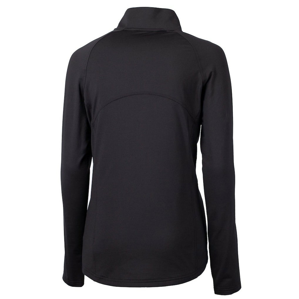 Atlanta Falcons Cutter & Buck Women's Throwback Logo Adapt Eco Knit Stretch Recycled Half-Zip Pullover Top - Black - NFL