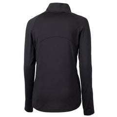 Cleveland Browns Cutter & Buck Women's Throwback Logo Adapt Eco Knit Stretch Recycled Half-Zip Pullover Top - Black - NFL
