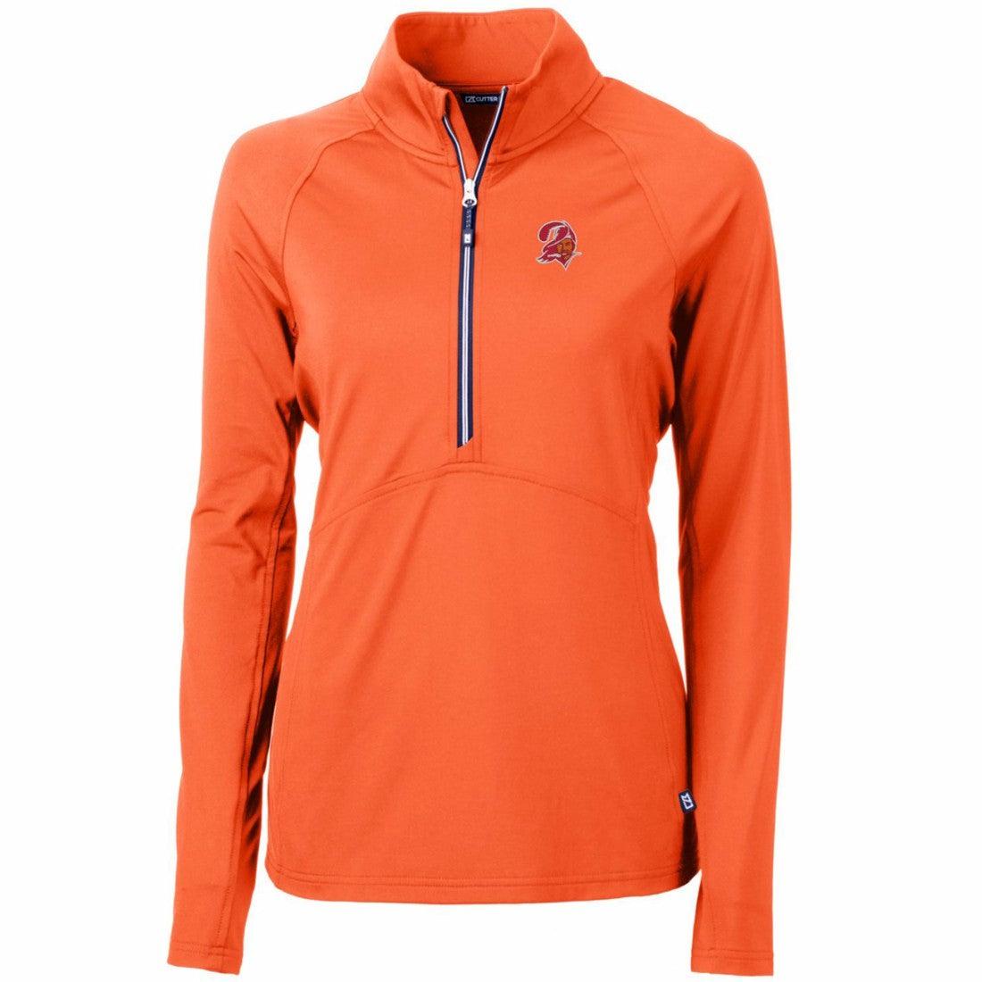 Tampa Bay Buccaneers Cutter & Buck Women's Throwback Logo Adapt Eco Knit Stretch Recycled Half-Zip Pullover Top - Orange - NFL