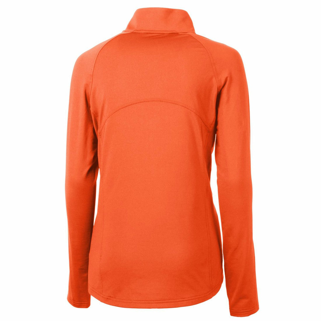 Denver Broncos Cutter & Buck Women's Throwback Logo Adapt Eco Knit Stretch Recycled Half-Zip Pullover Top - Orange - NFL