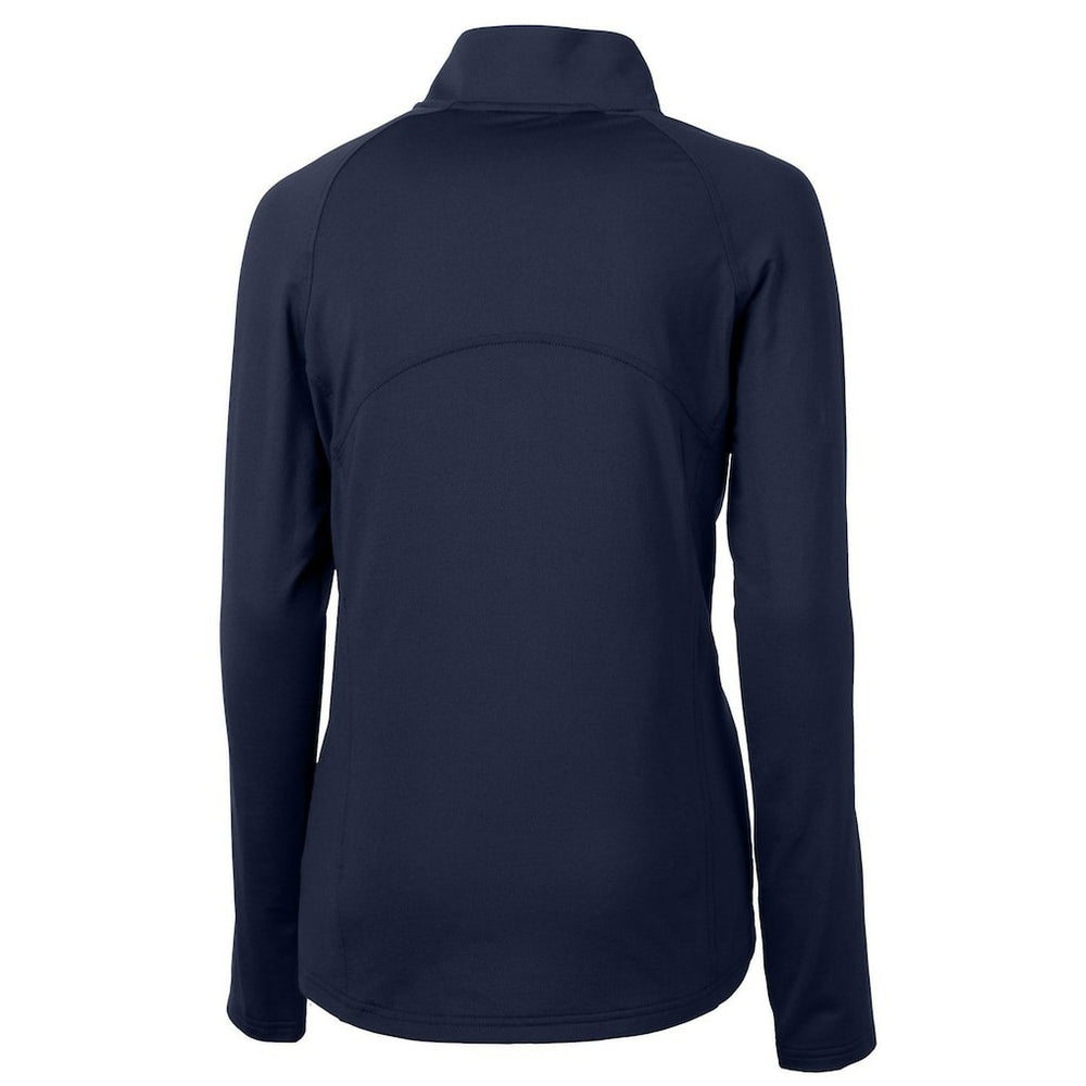 Chicago Bears Cutter & Buck Women's Throwback Logo Adapt Eco Knit Stretch Recycled Half-Zip Pullover Top - Navy - NFL
