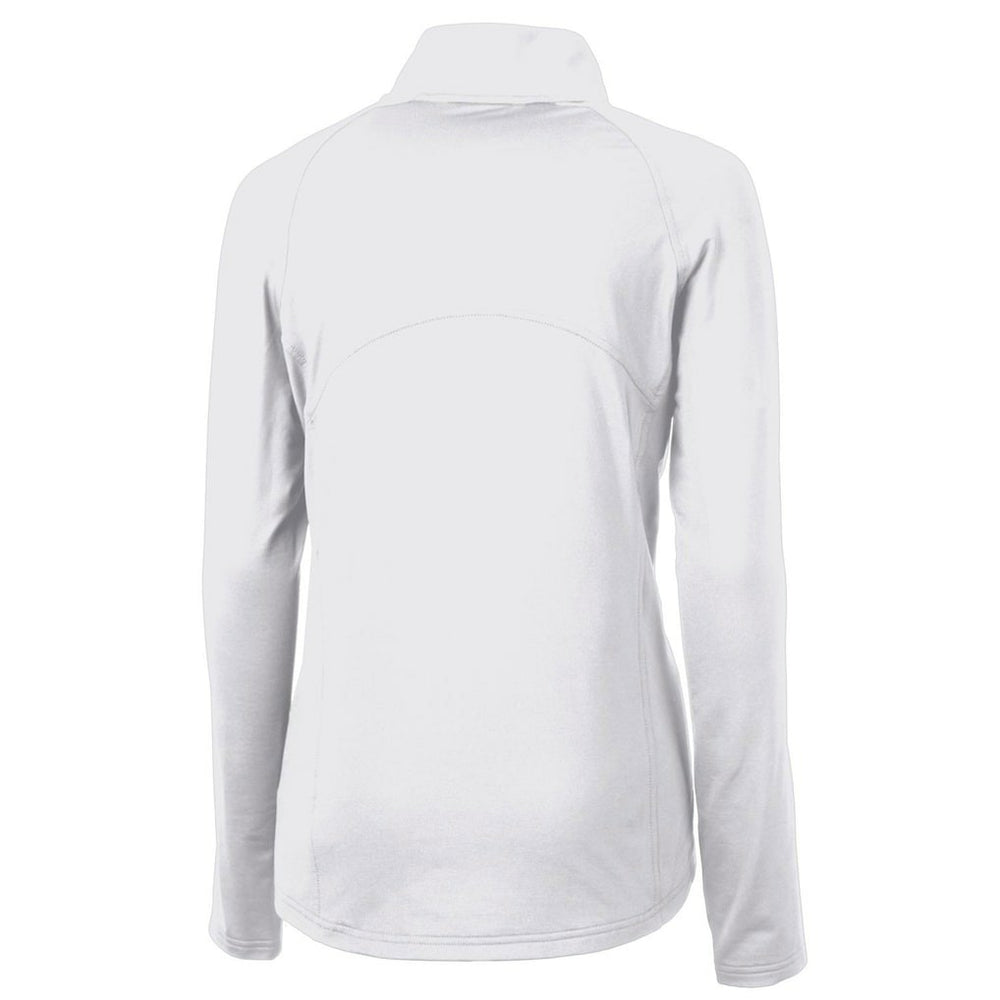 Seattle Seahawks Cutter & Buck Women's Throwback Logo Adapt Eco Knit Stretch Recycled Half-Zip Pullover Top - White - NFL