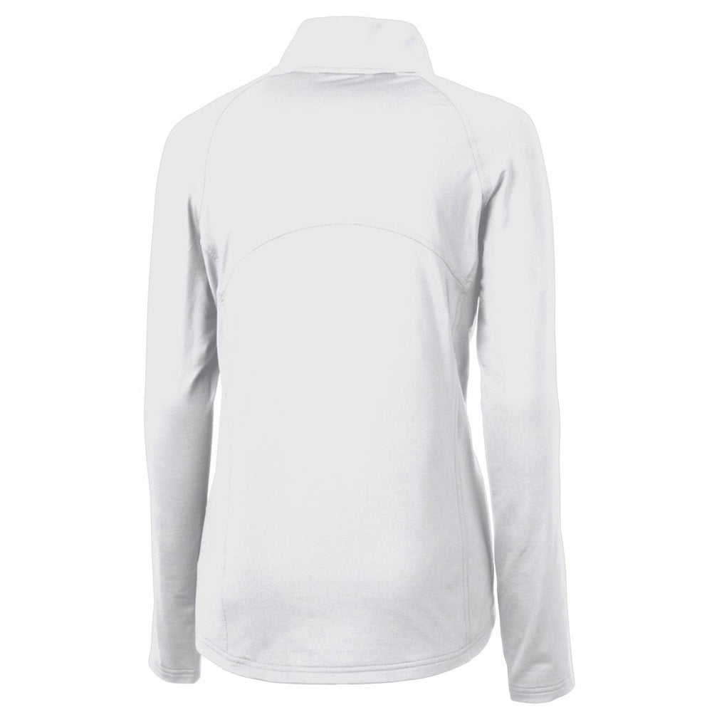 Detroit Lions Cutter & Buck Women's Throwback Logo Adapt Eco Knit Stretch Recycled Half-Zip Pullover Top - White - NFL