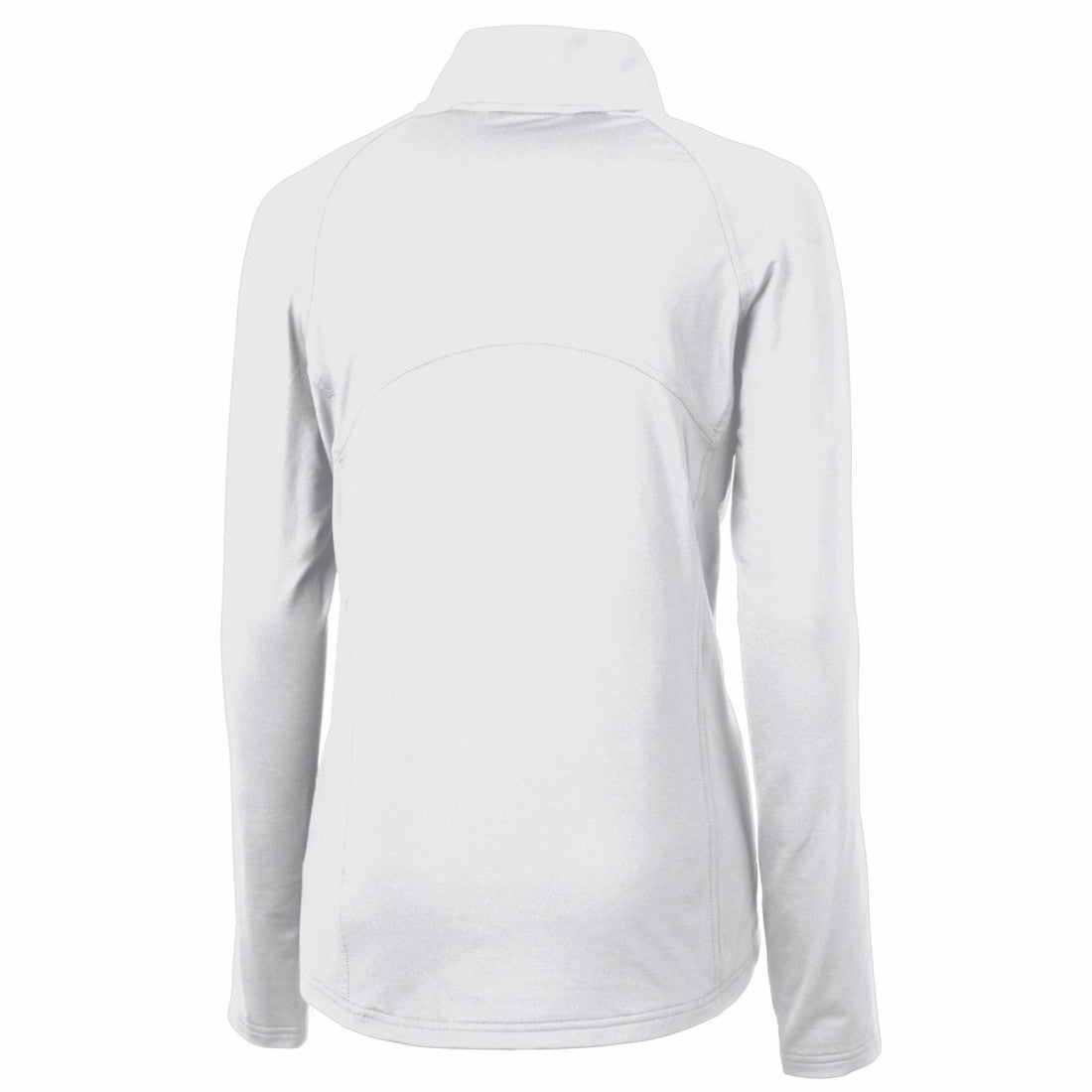 Denver Broncos Cutter & Buck Women's Throwback Logo Adapt Eco Knit Stretch Recycled Half-Zip Pullover Top - White - NFL