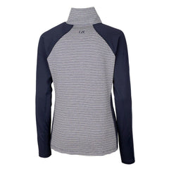 Los Angeles Chargers Cutter & Buck Women's Throwback Logo Forge Tonal Stripe Stretch Half-Zip Pullover Top - Navy - NFL