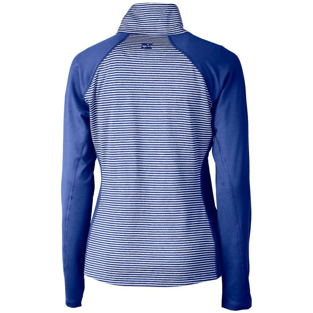 Buffalo Bills Cutter & Buck Women's Throwback Logo Forge Tonal Stripe Stretch Half-Zip Pullover Top - Royal - NFL
