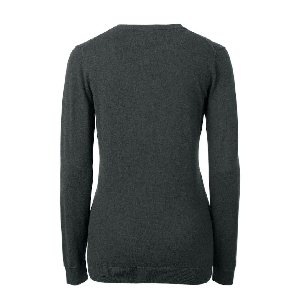 Cleveland Browns Cutter & Buck Women's Throwback Logo Lakemont Tri-Blend V-Neck Sweater - Heather Charcoal - NFL